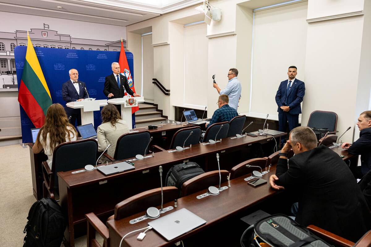 Prezidento ir Seimo pirmininko spaudos konferencija 
