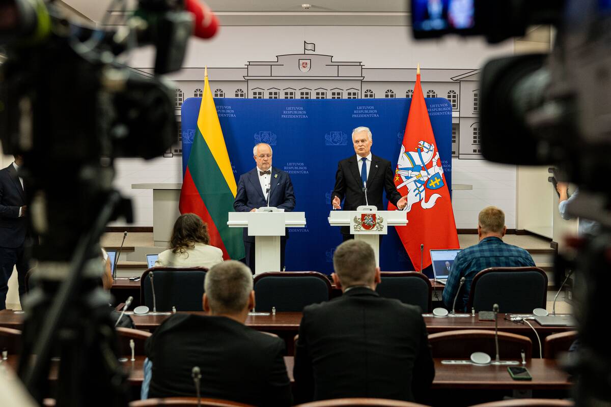 Prezidento ir Seimo pirmininko spaudos konferencija 