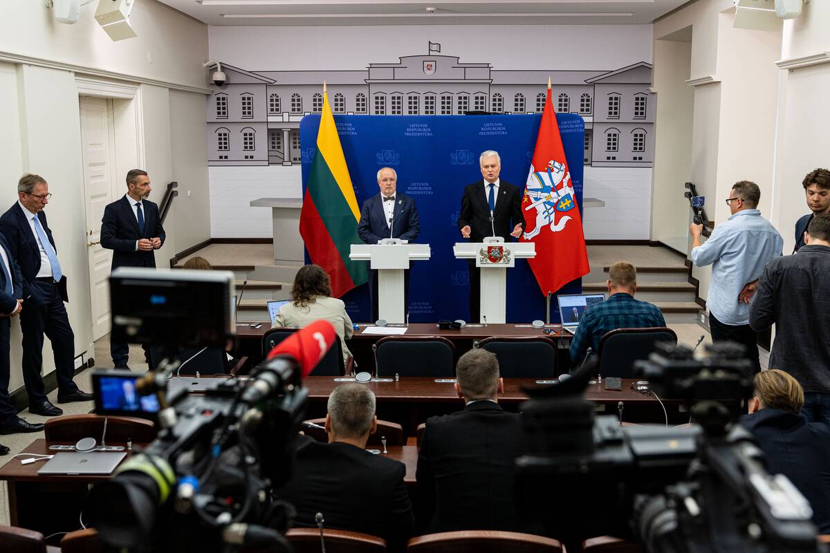 Prezidento ir Seimo pirmininko spaudos konferencija 