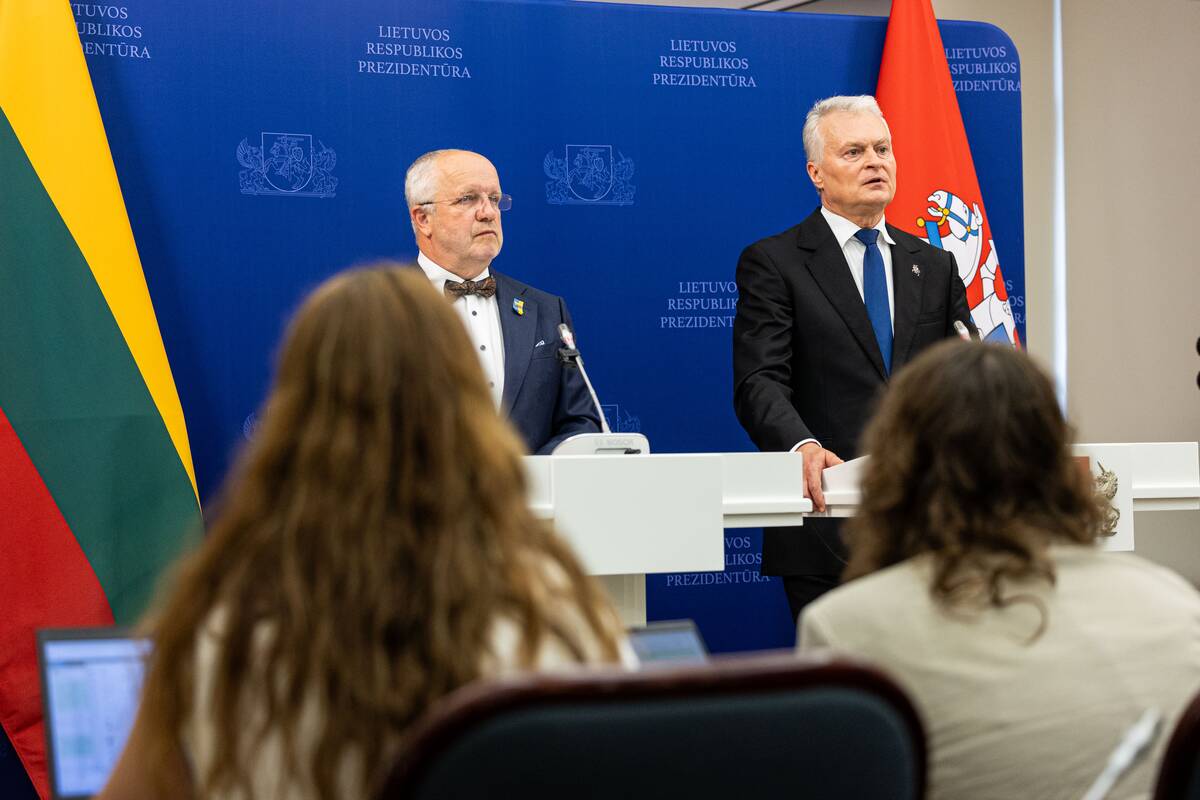 Prezidento ir Seimo pirmininko spaudos konferencija 