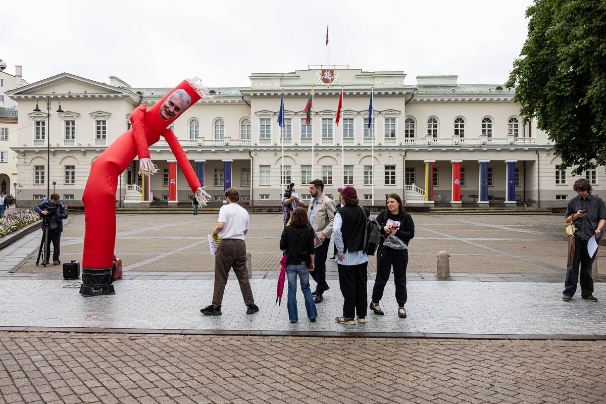 Laisvės partijos protestas prieš Katelyno paskyrimą į vidaus reikalų ministrus