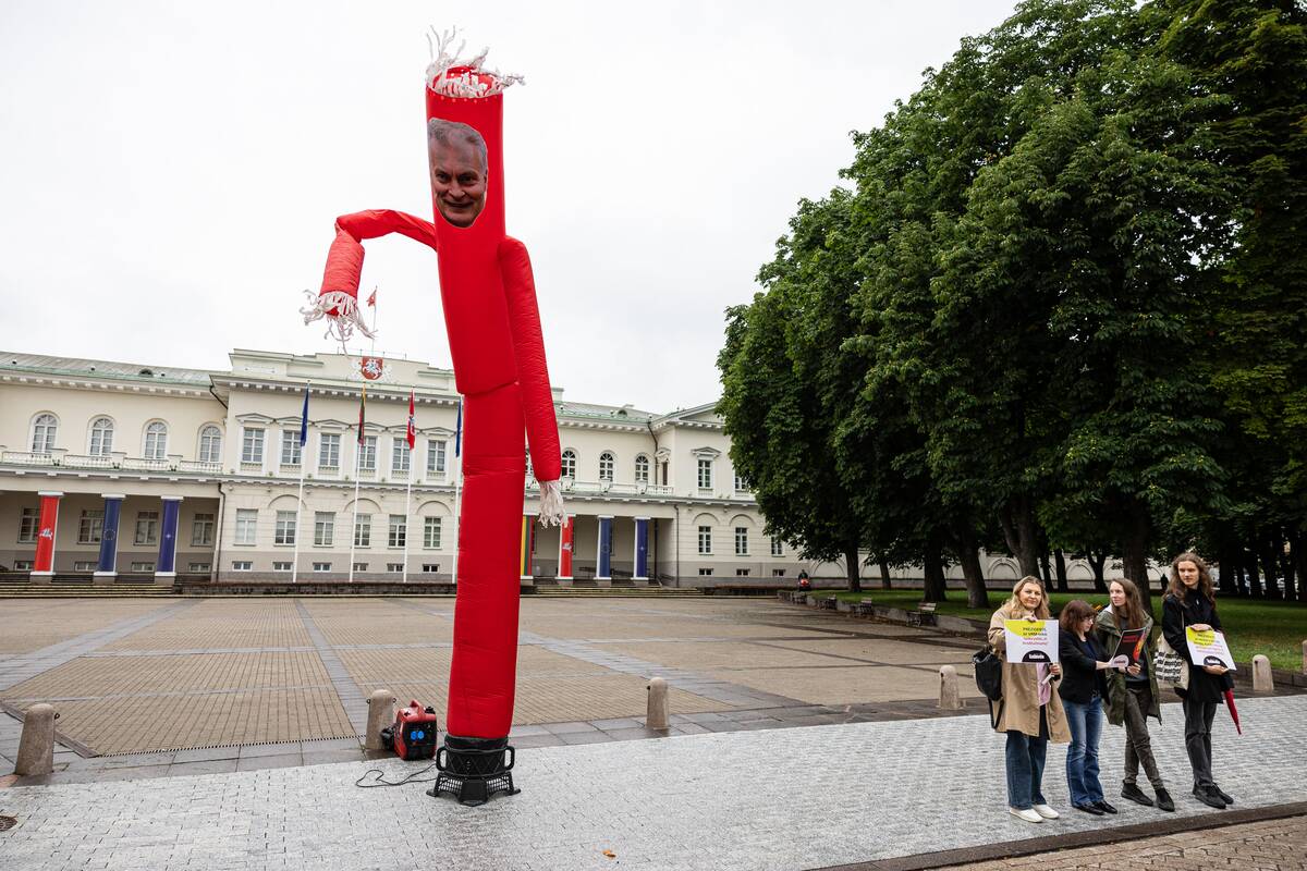 Laisvės partijos protestas prieš Katelyno paskyrimą į vidaus reikalų ministrus