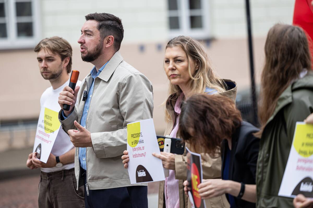 Laisvės partijos protestas prieš Katelyno paskyrimą į vidaus reikalų ministrus