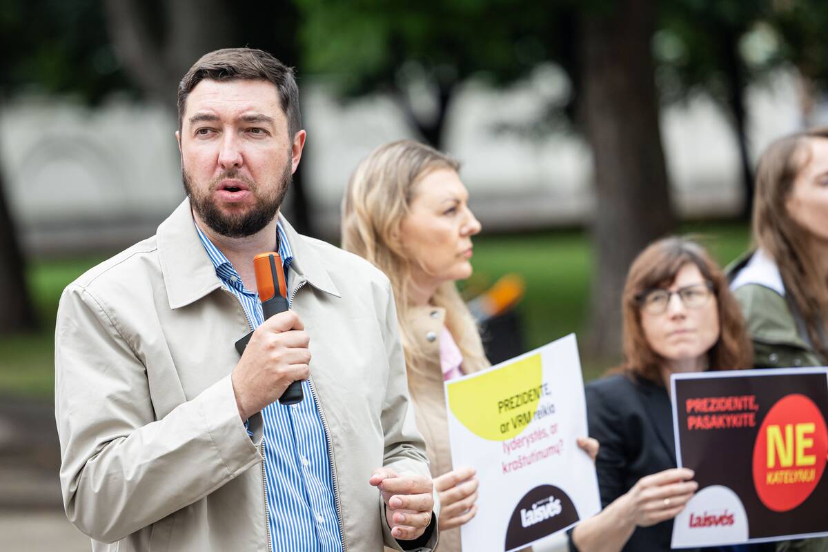 Laisvės partijos protestas prieš Katelyno paskyrimą į vidaus reikalų ministrus