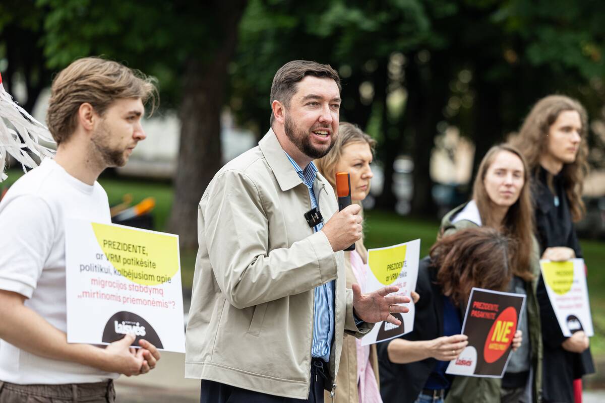 Laisvės partijos protestas prieš Katelyno paskyrimą į vidaus reikalų ministrus