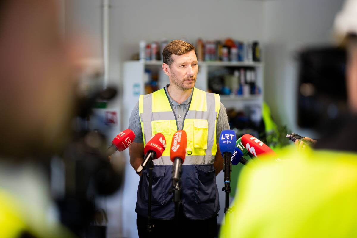 Spaudos konferencija Vilniaus regiono atliekų rūšiavimo gamykloje