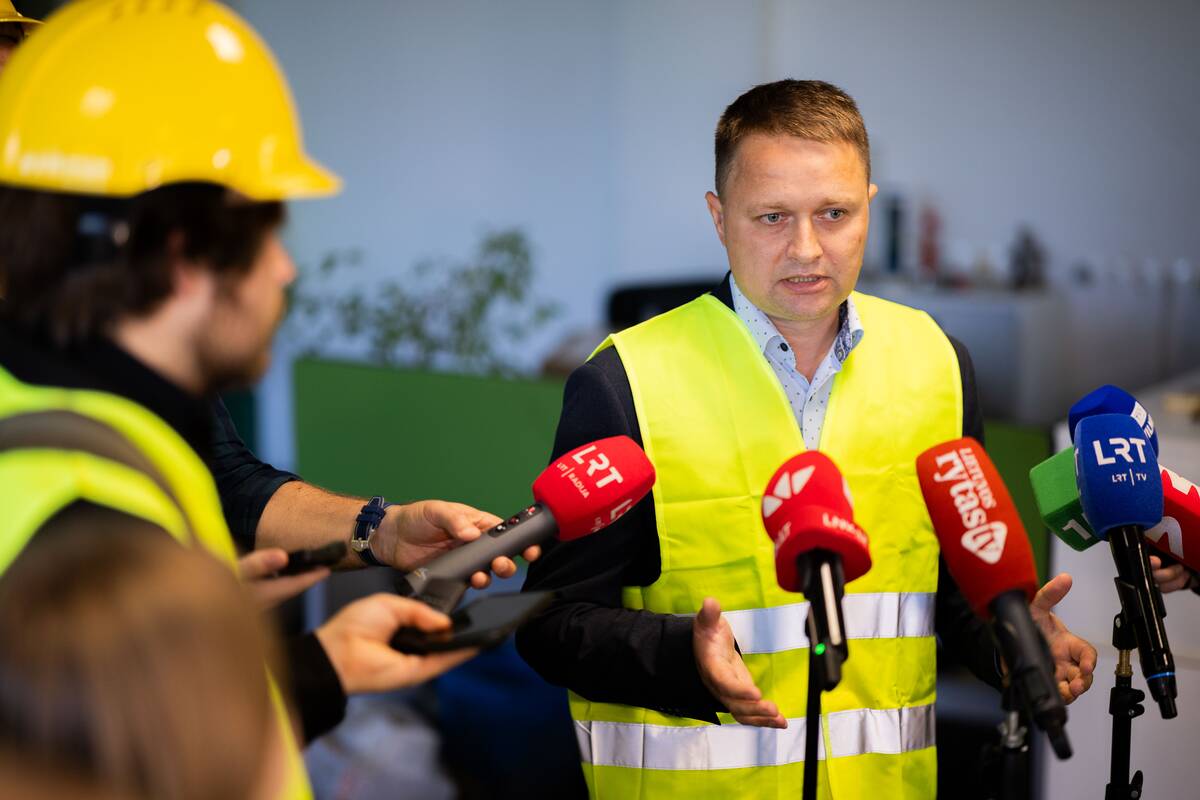 Spaudos konferencija Vilniaus regiono atliekų rūšiavimo gamykloje