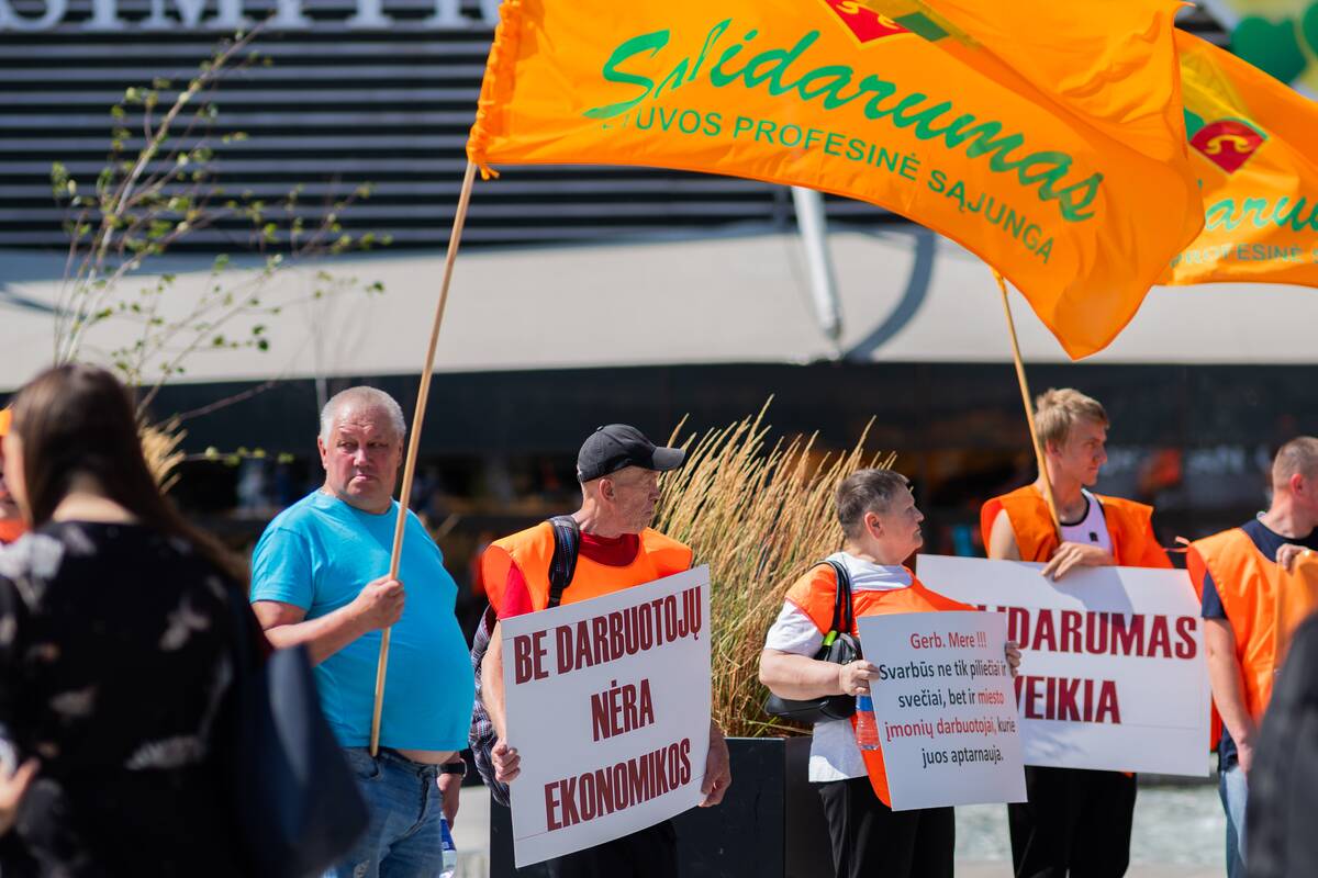„Energesman“ darbuotojų piketas Vilniuje