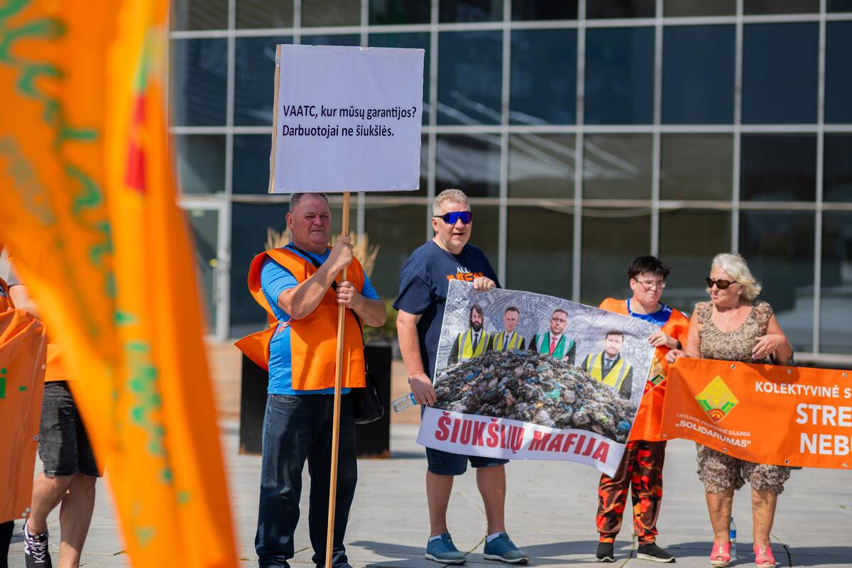 „Energesman“ darbuotojų piketas Vilniuje