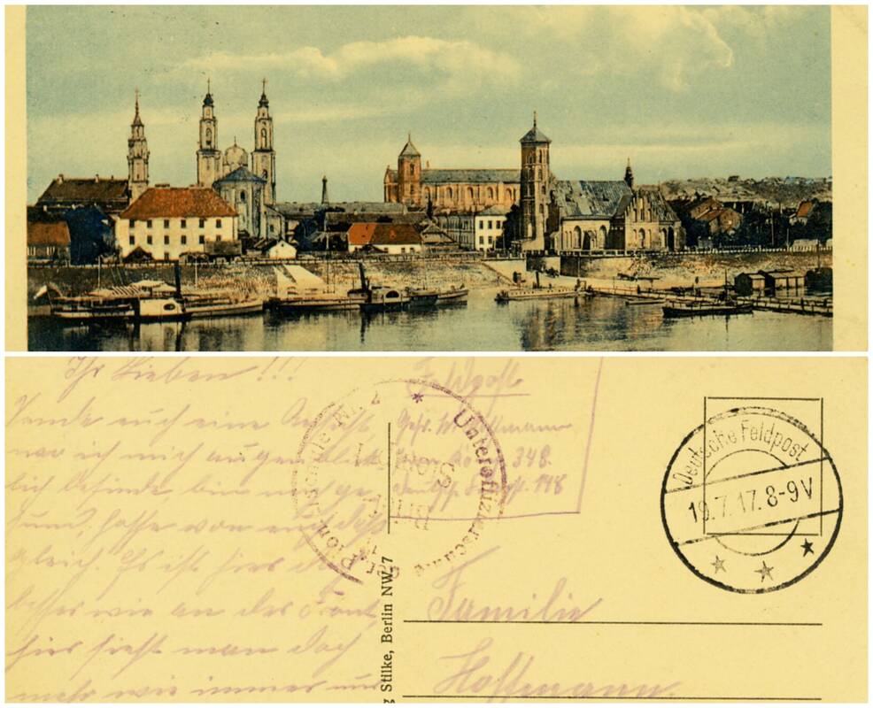 Atvirlaiškis „Kowno. Hafen“. 1914–1918 m.