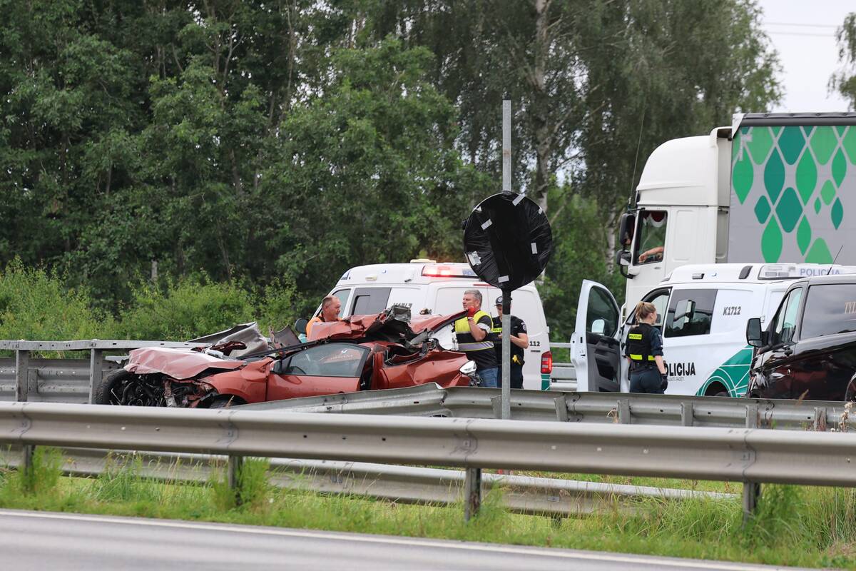 Tragiška avarija Kauno rajone