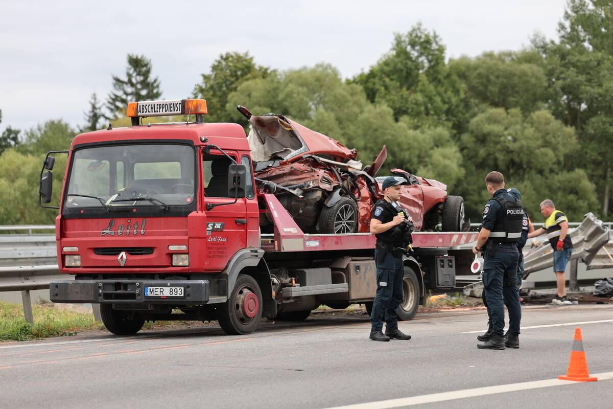 Tragiška avarija Kauno rajone