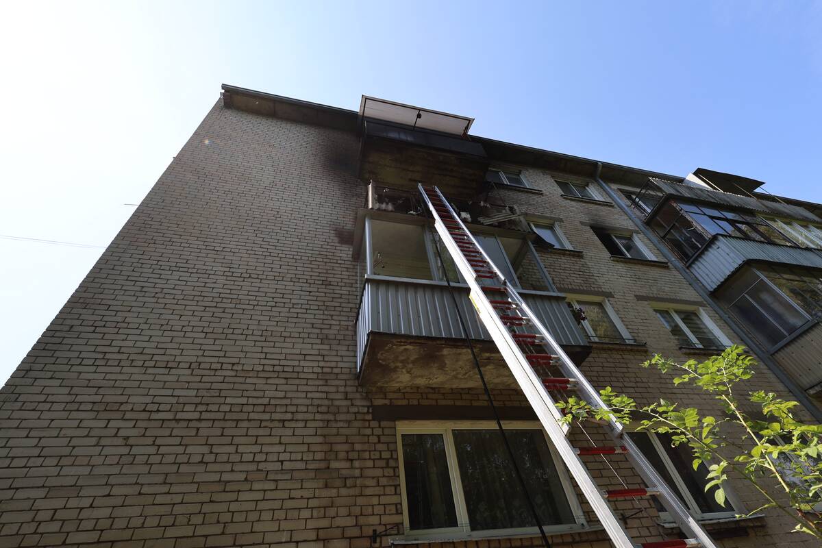 Panemunėje – liepsnos iš balkono