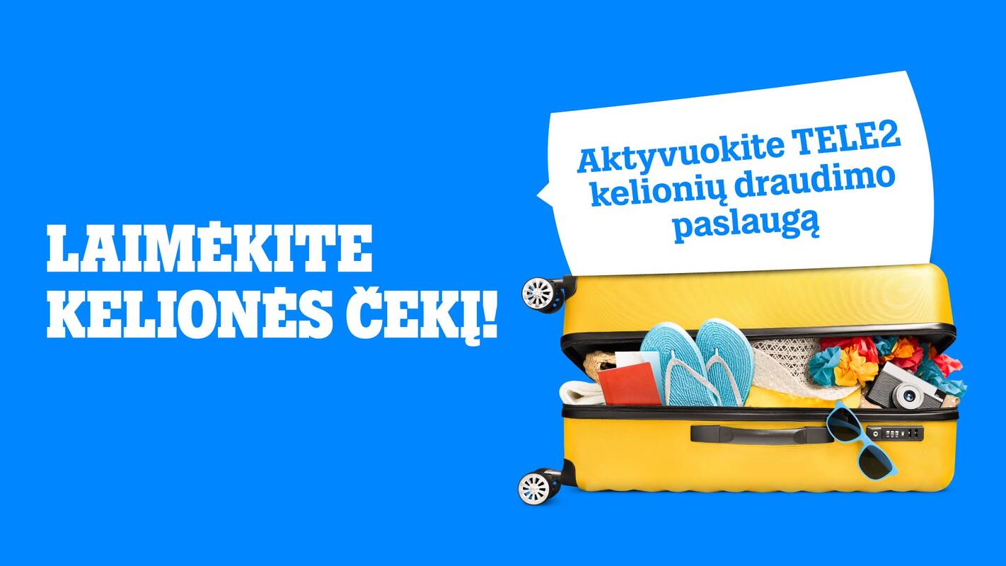 
<span>Keliauk be rūpesčių: „Tele2“ klientai gali laimėti 1000 eurų kelionei</span>
