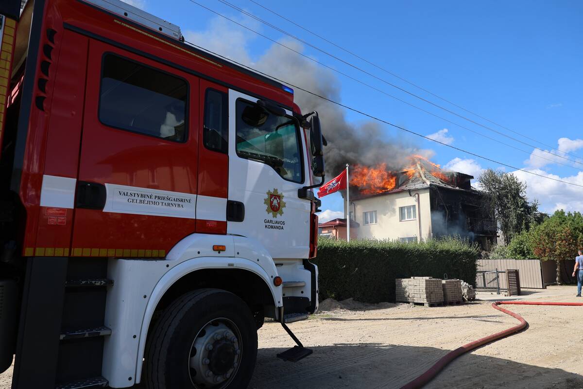 Didžiulis gaisras Aleksote