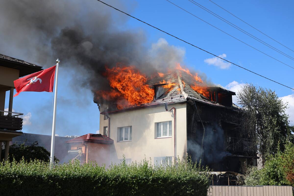 Didžiulis gaisras Aleksote