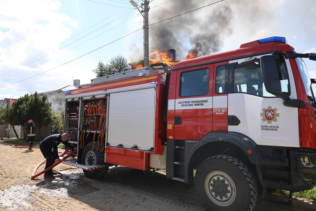 Didžiulis gaisras Aleksote