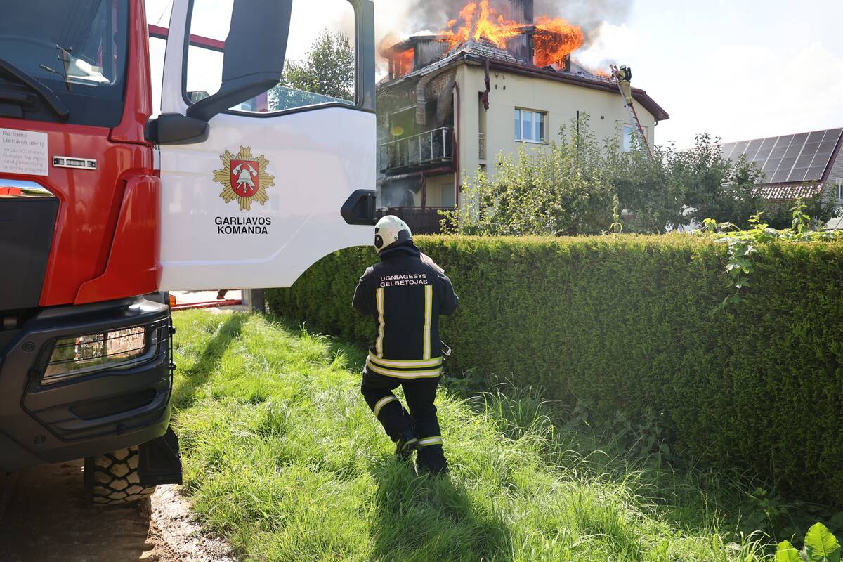 Didžiulis gaisras Aleksote