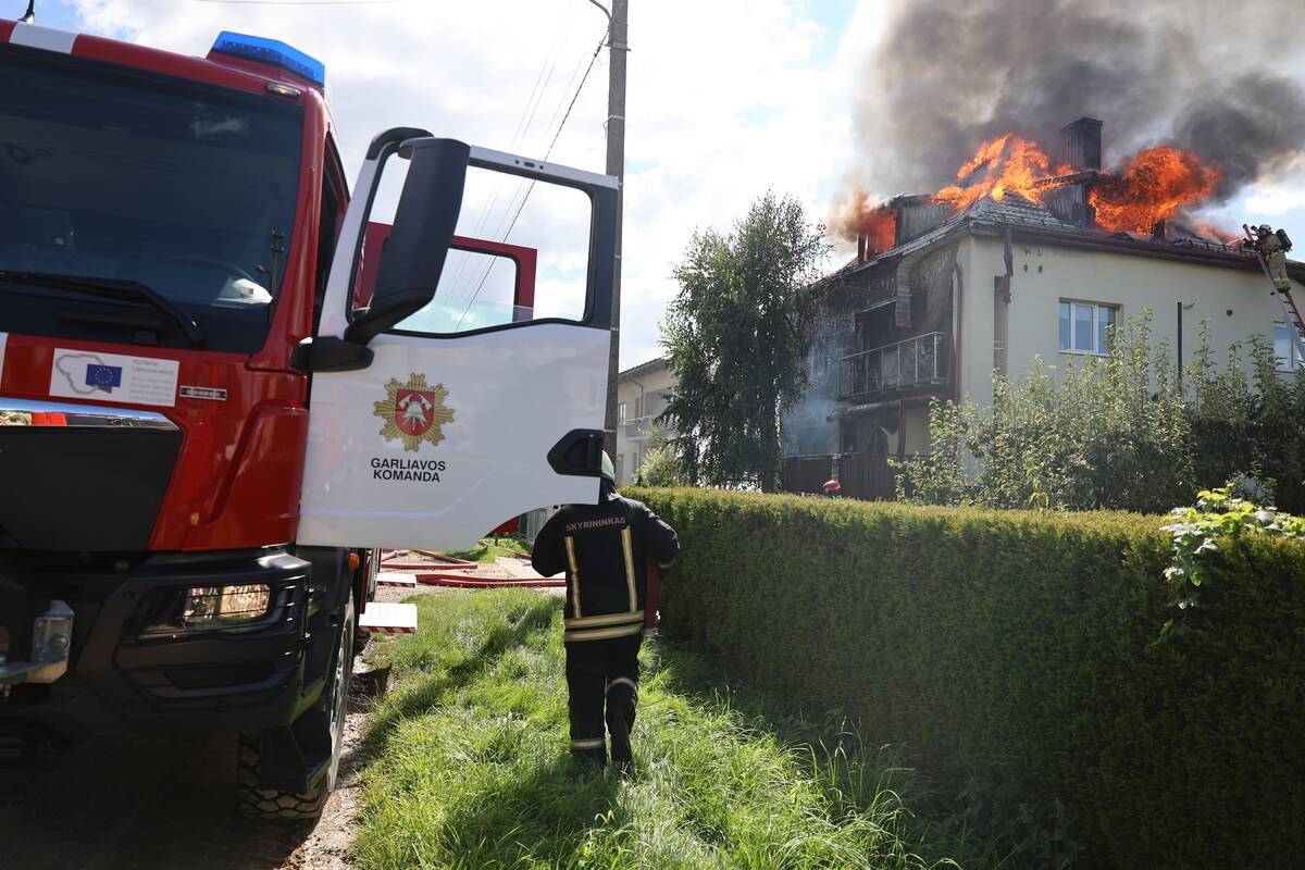 Didžiulis gaisras Aleksote