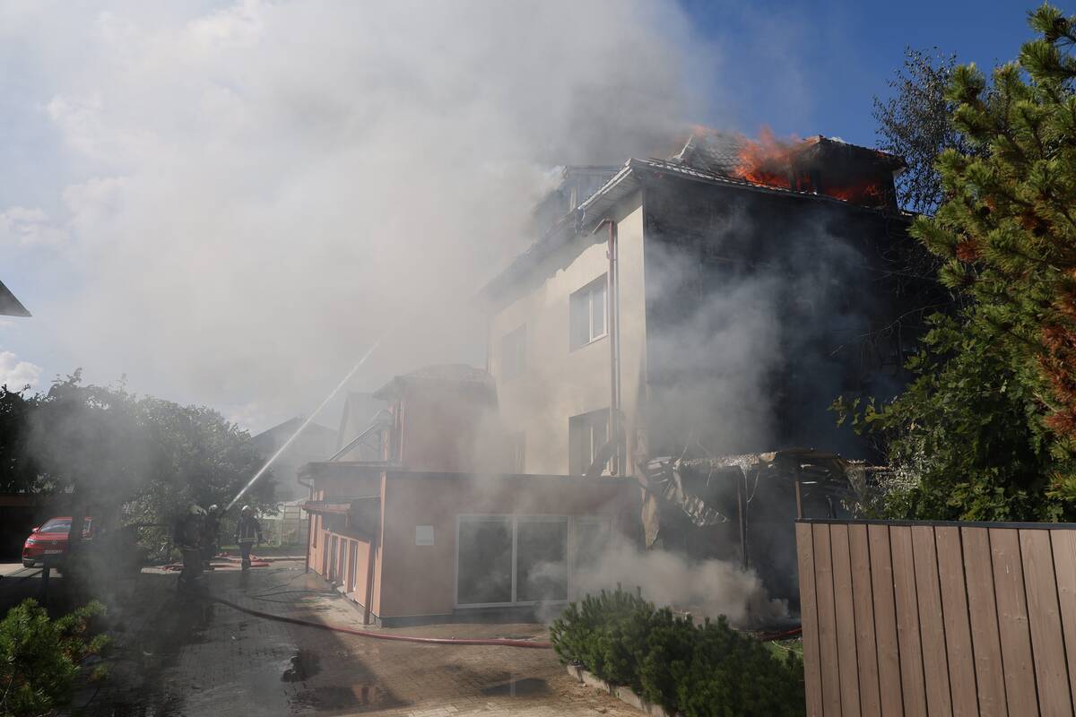 Didžiulis gaisras Aleksote
