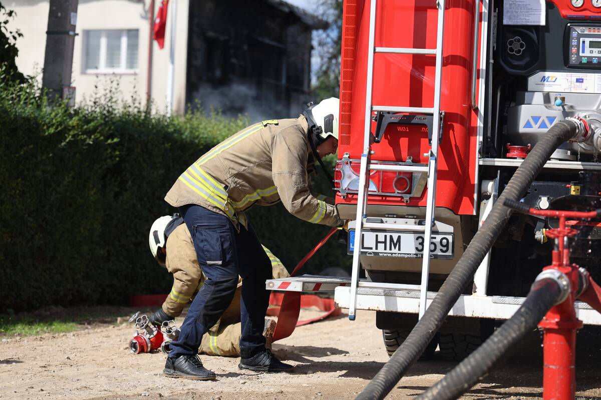 Didžiulis gaisras Aleksote