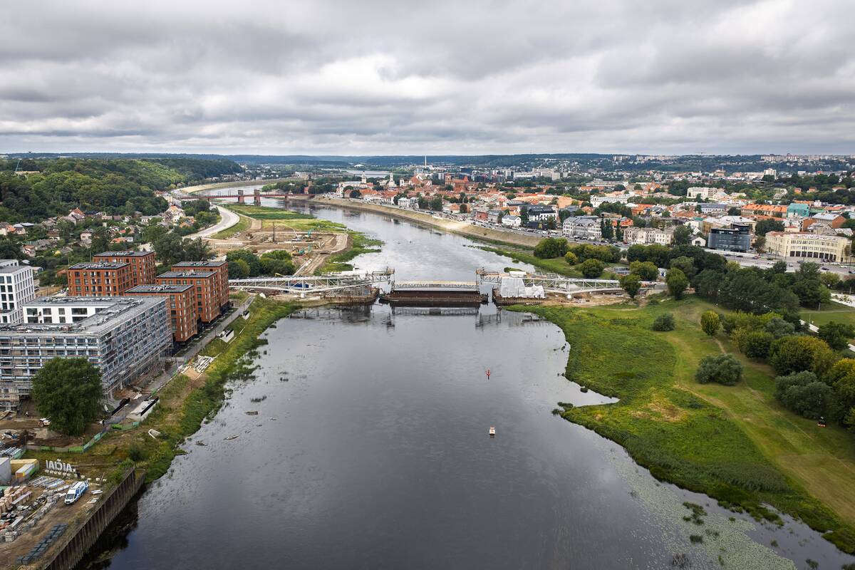Tilto iš Fredos į Nemuno salą statybos