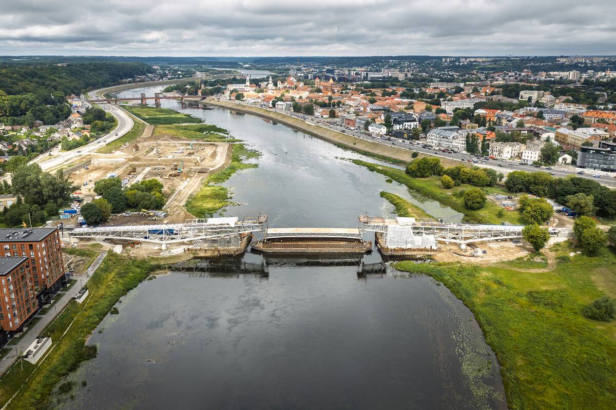 Tilto iš Fredos į Nemuno salą statybos