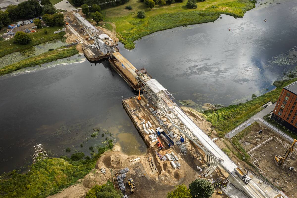 Tilto iš Fredos į Nemuno salą statybos