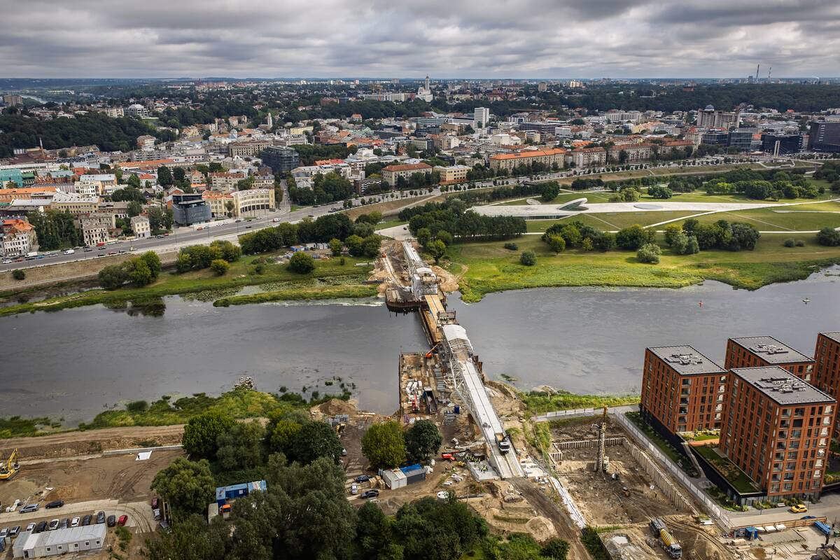 Tilto iš Fredos į Nemuno salą statybos