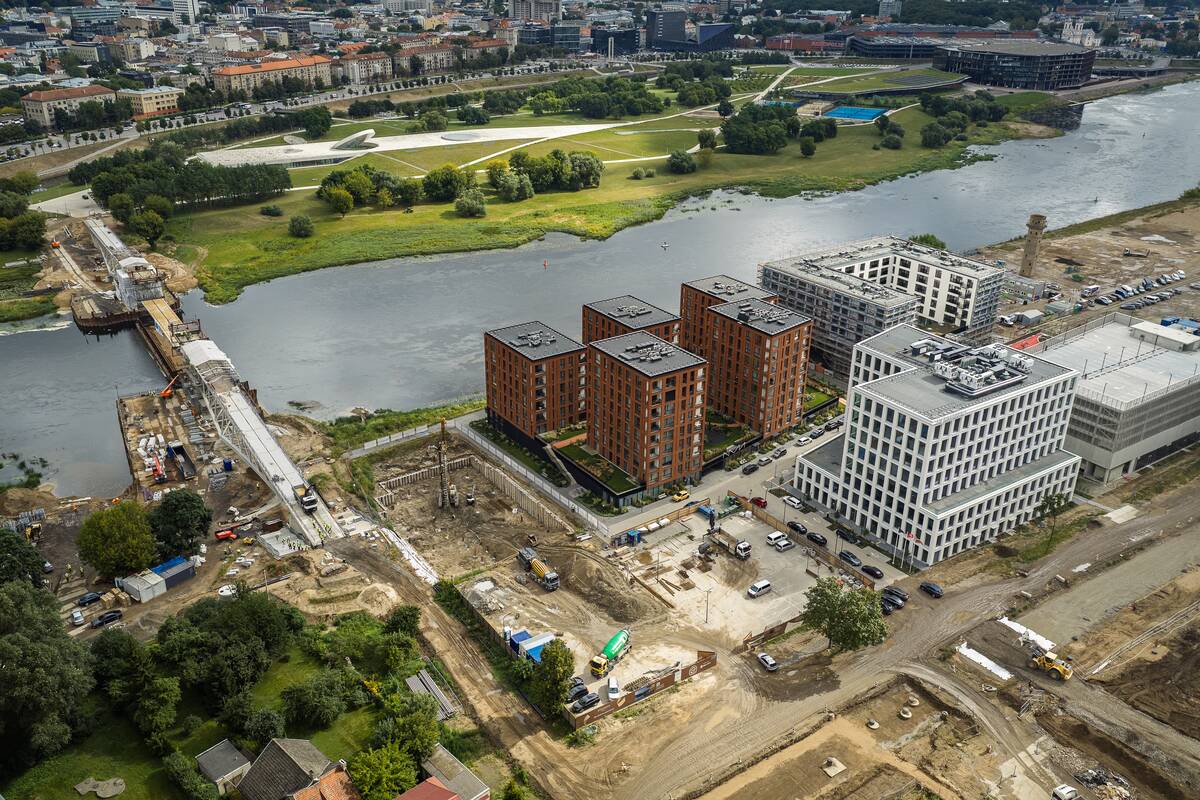 Tilto iš Fredos į Nemuno salą statybos