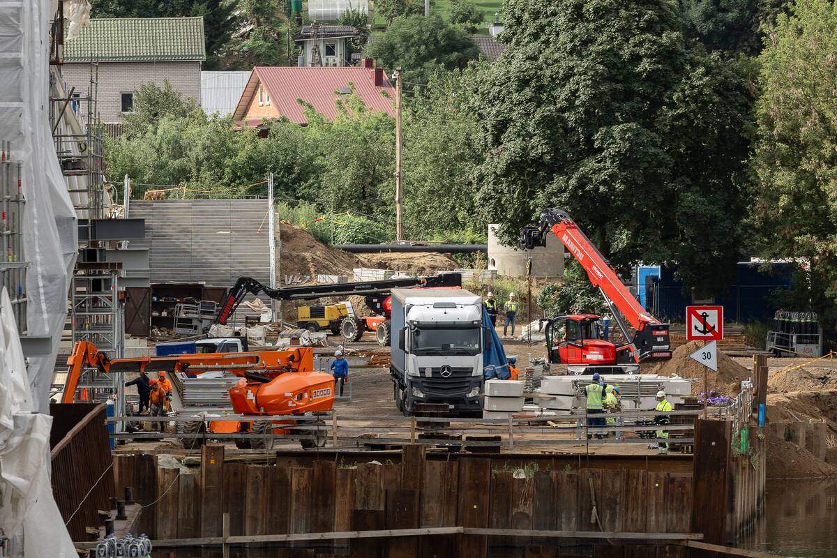 Tilto iš Fredos į Nemuno salą statybos