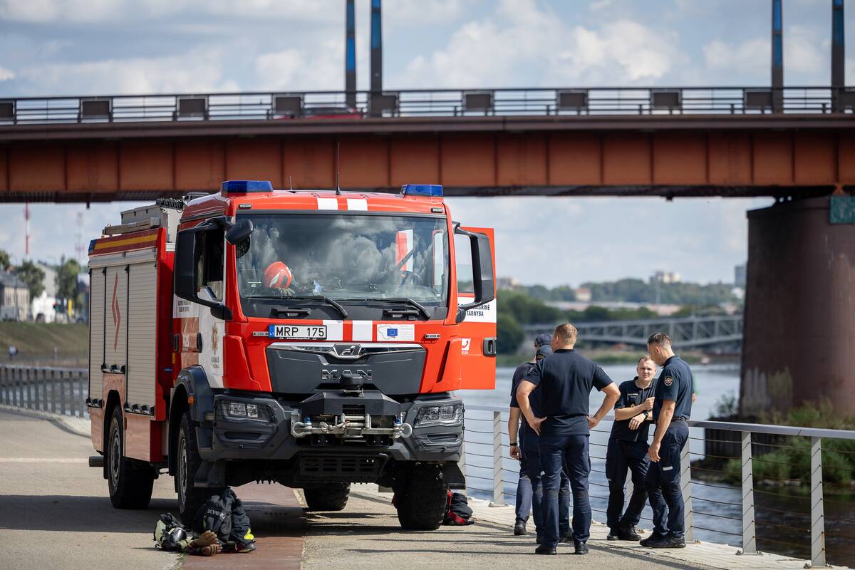 Kauno „Žalgirio“ komandą supažindino su gelbėtojų darbu