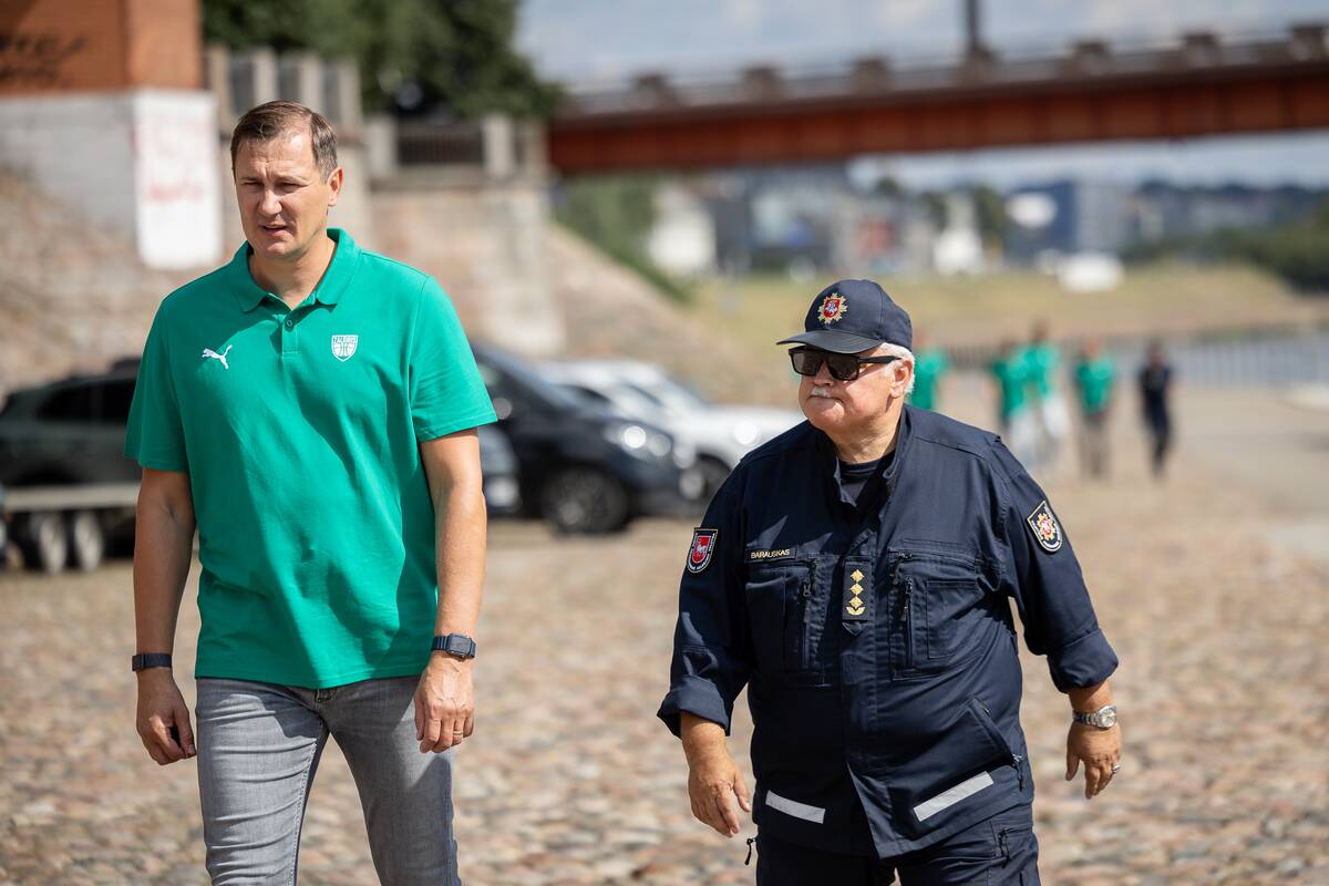 Kauno „Žalgirio“ komandą supažindino su gelbėtojų darbu