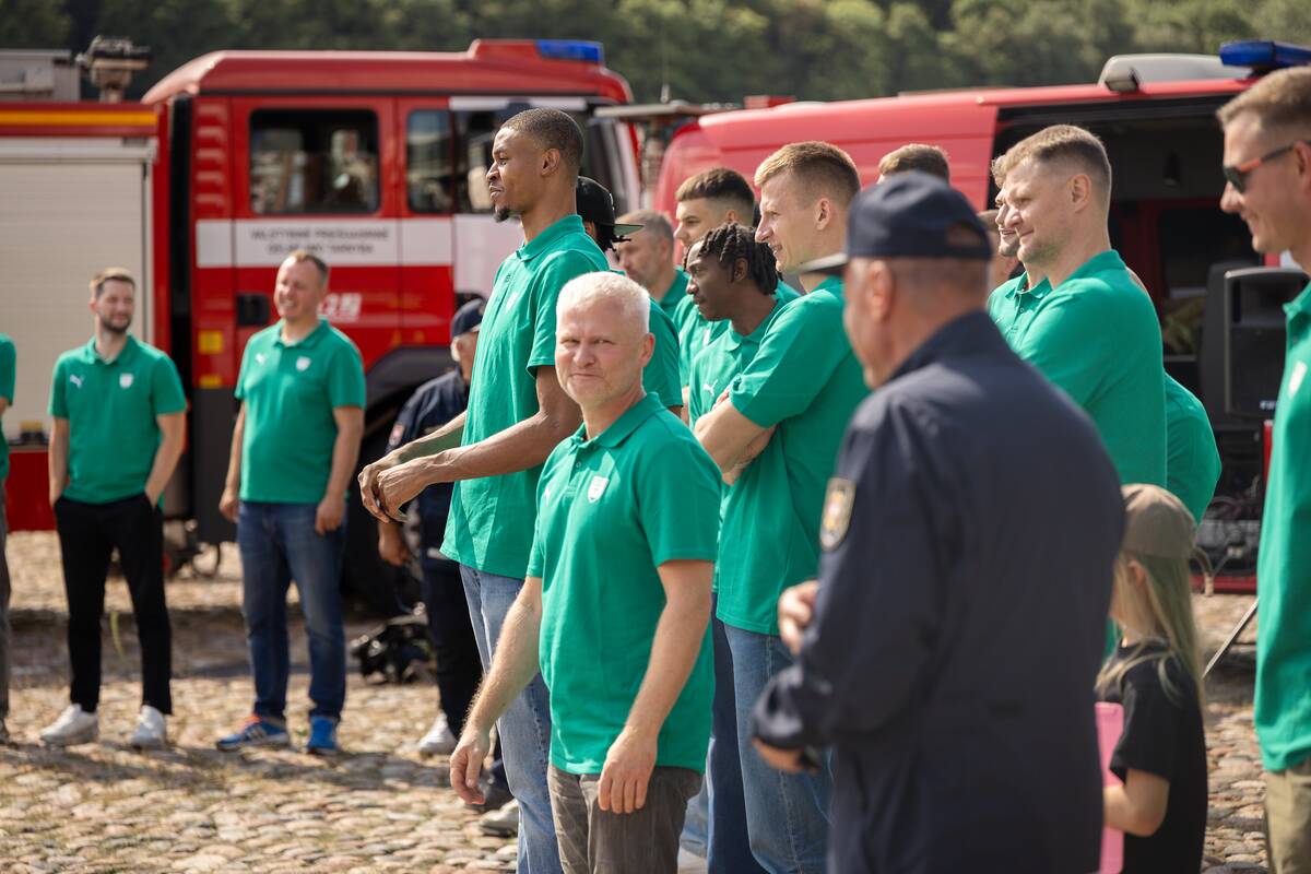 Kauno „Žalgirio“ komandą supažindino su gelbėtojų darbu