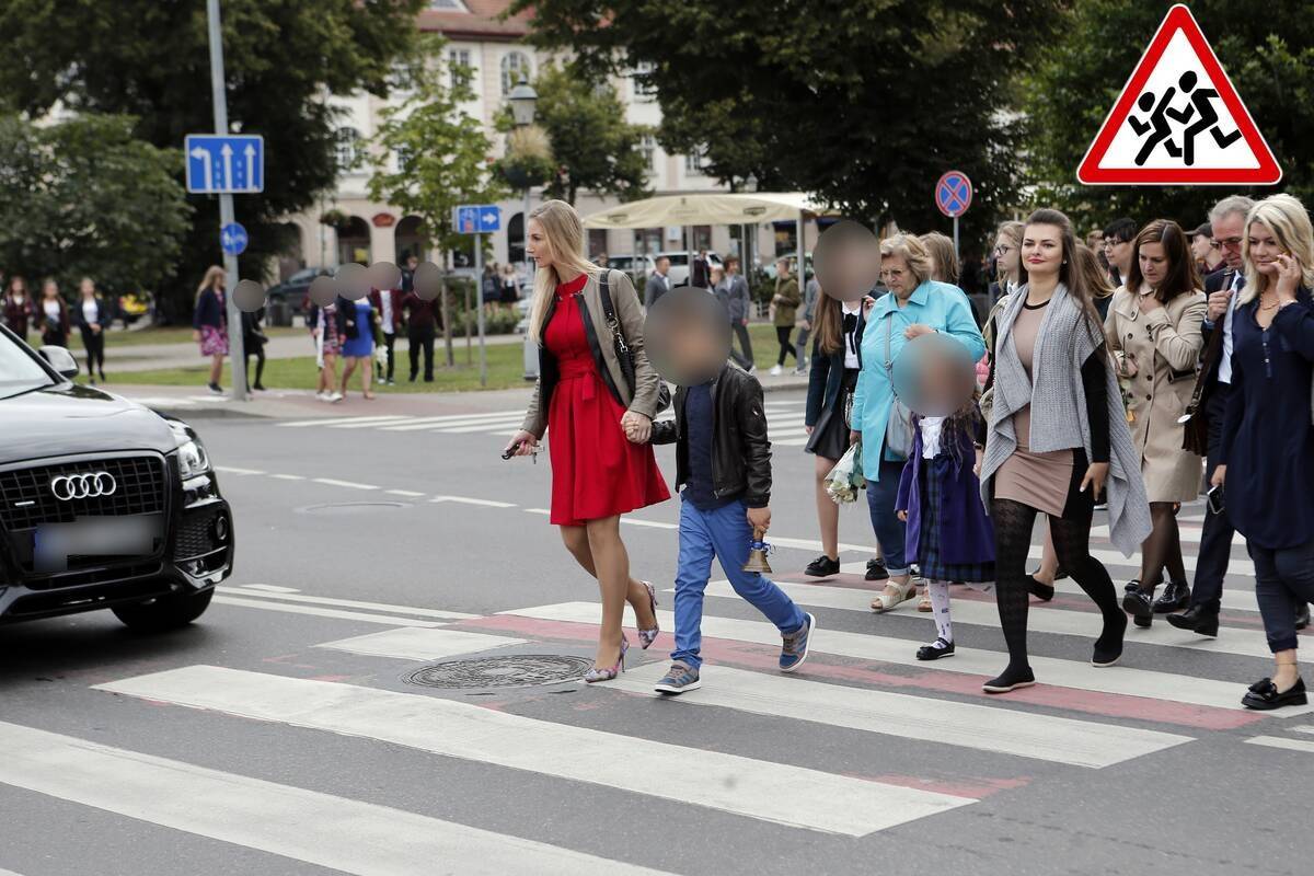 Saugumas: šiais metais į mokyklas ateis 28 tūkst. pirmokų, kurie bus apdrausti nuo nelaimių kelyje.