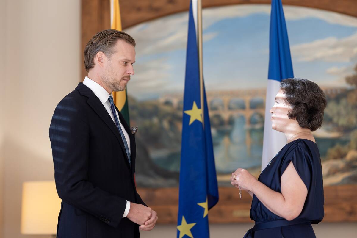  Gabrieliui Landsbergiui įteiktas Garbės legiono ordino riterio ženklas