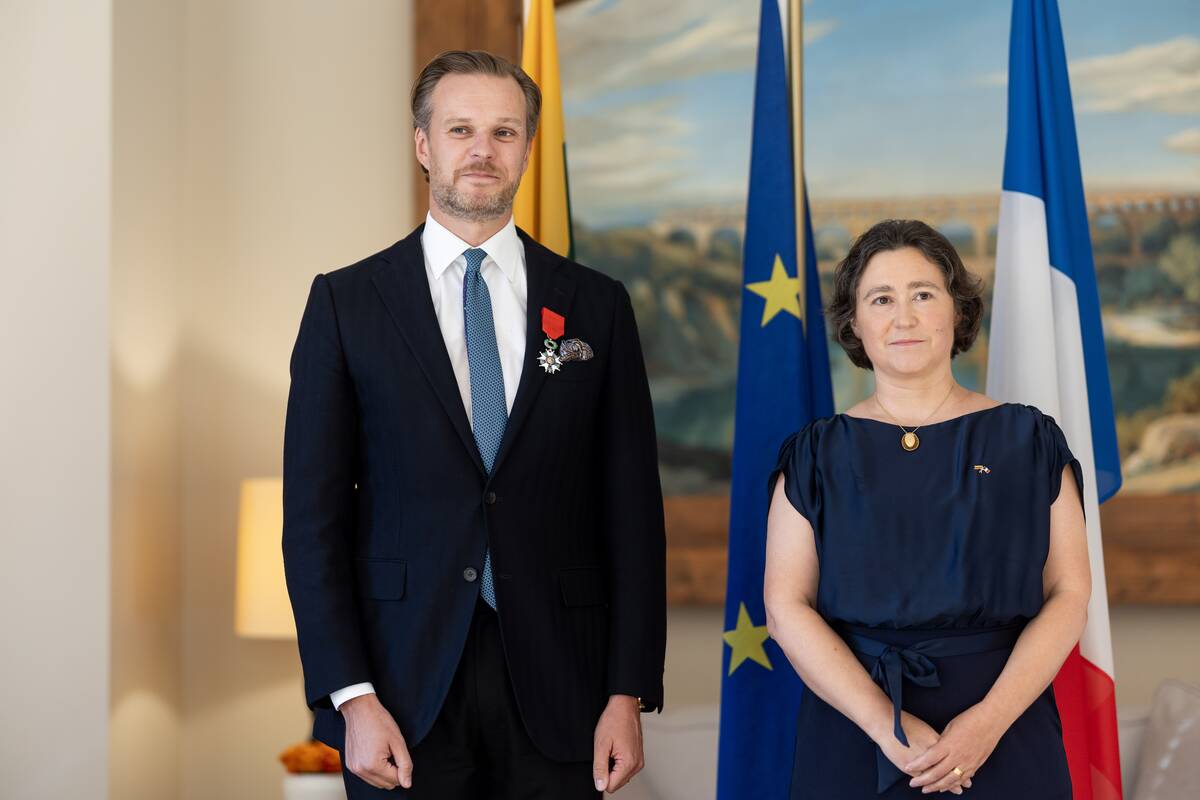  Gabrieliui Landsbergiui įteiktas Garbės legiono ordino riterio ženklas