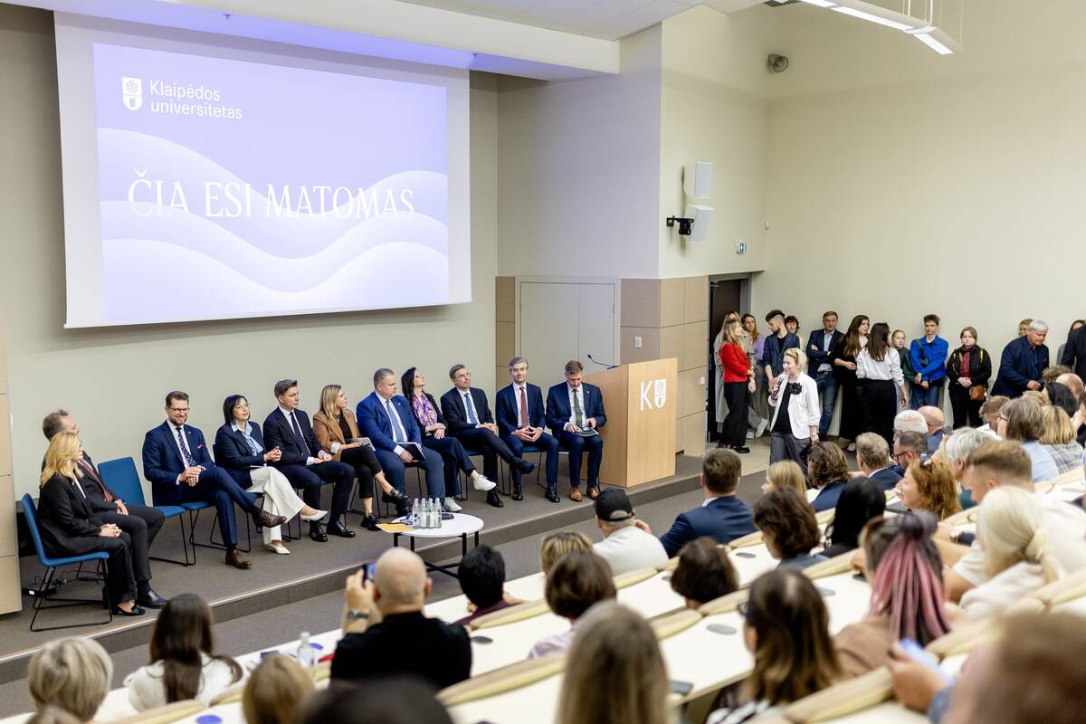 Vyriausybės nariai lankėsi Klaipėdos universitete