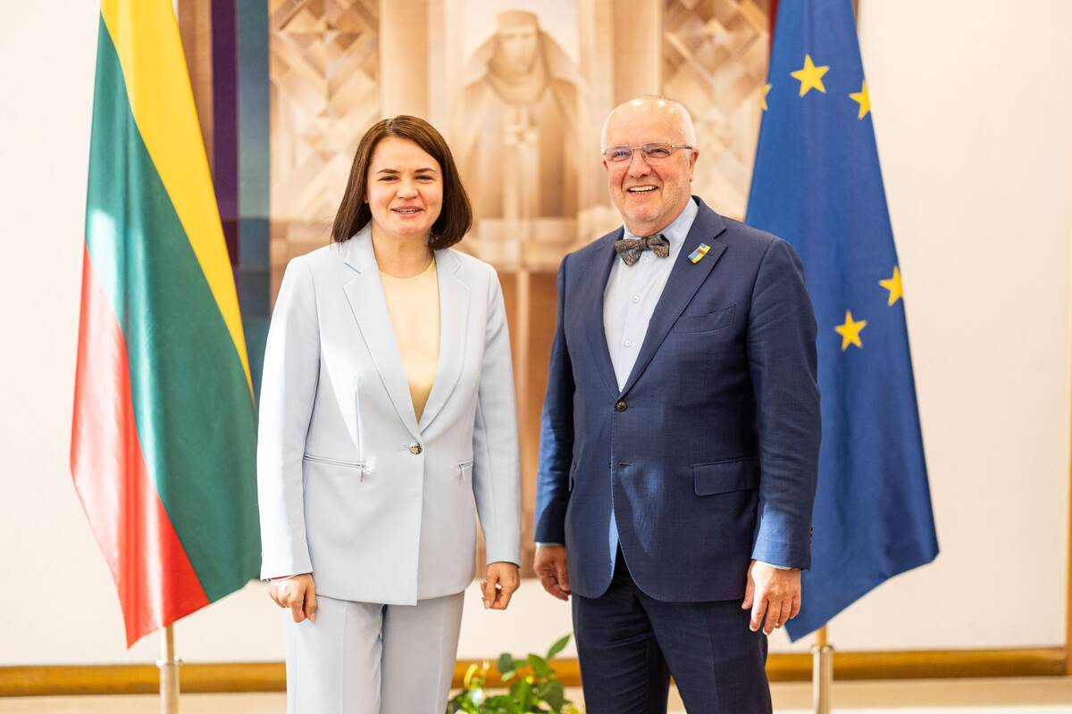 Sviatlana Cichanouskaja ir Juozas Olekas