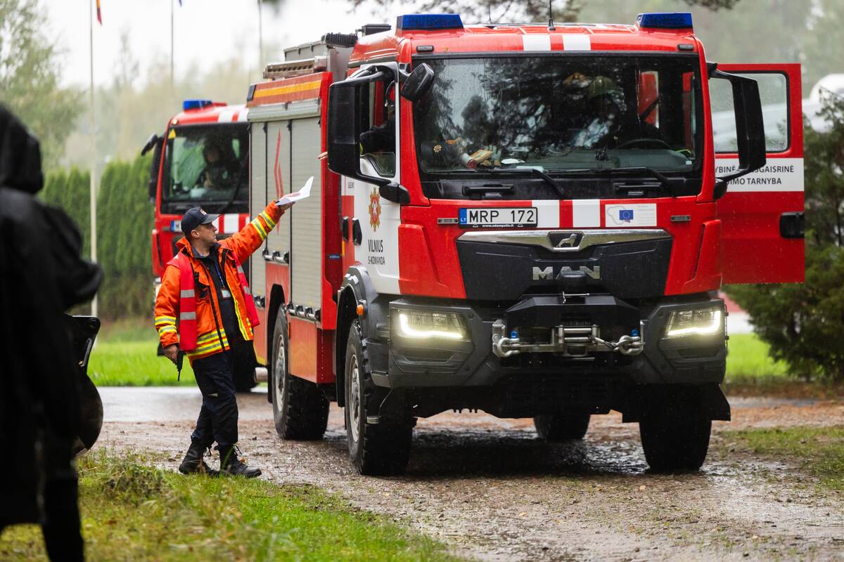 Priešgaisrinės apsaugos ir gelbėjimo departamento praktinės civilinės saugos pratybos