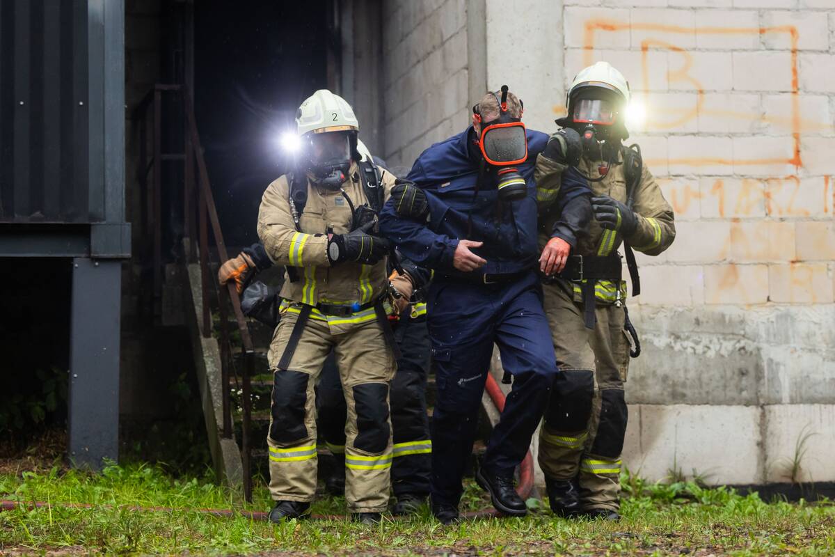 Priešgaisrinės apsaugos ir gelbėjimo departamento praktinės civilinės saugos pratybos