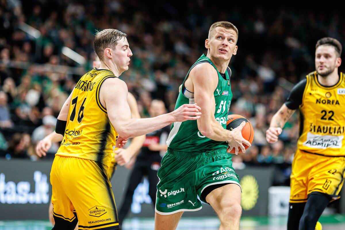 LKL rungtynėse susitiko „Žalgirio“ ir „Šiaulių“ krepšininkai