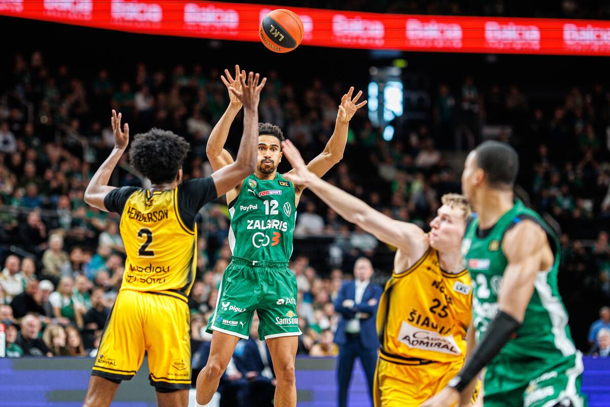 LKL rungtynėse susitiko „Žalgirio“ ir „Šiaulių“ krepšininkai