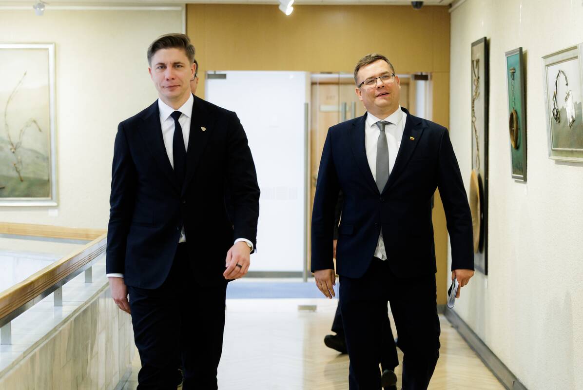 Mindaugas Sinkevičius (kairėje) ir Laurynas Kasčiūnas