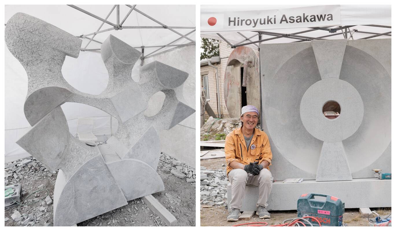 Interpretacija: Kauno istorija A. Phophkhadzę iš Sakartvelo įkvėpė sukurti „Optimizmo monolitą“, o japoną H.Asakawą – interaktyvų granitinį „telefoną“.
