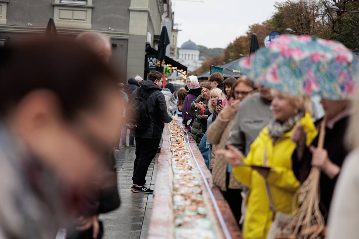 Obuolių pyrago rekordo fiksavimas