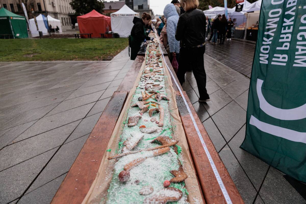 Obuolių pyrago rekordo fiksavimas