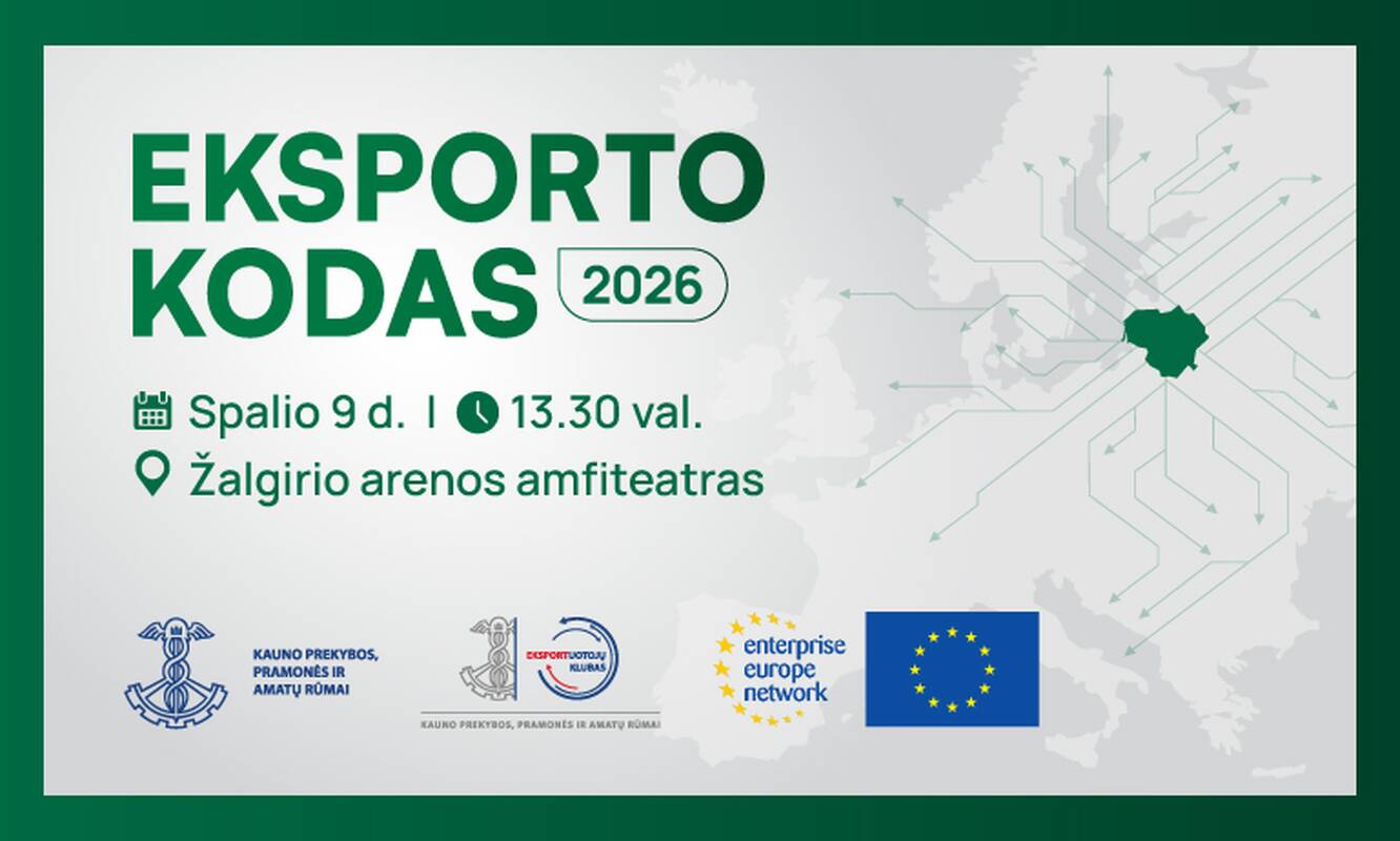 
<span>Spalio 9 d. Kaune – konferencija „Eksporto kodas 2026“</span>
