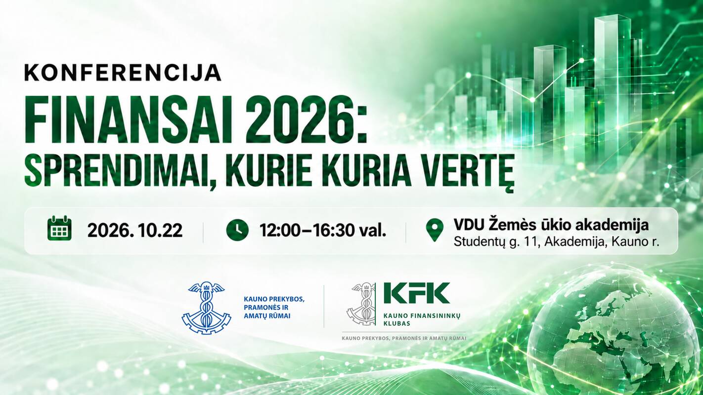 
<span>Sprendimai, kurie kuria vertę: septintoji finansų konferencija Kaune</span>

