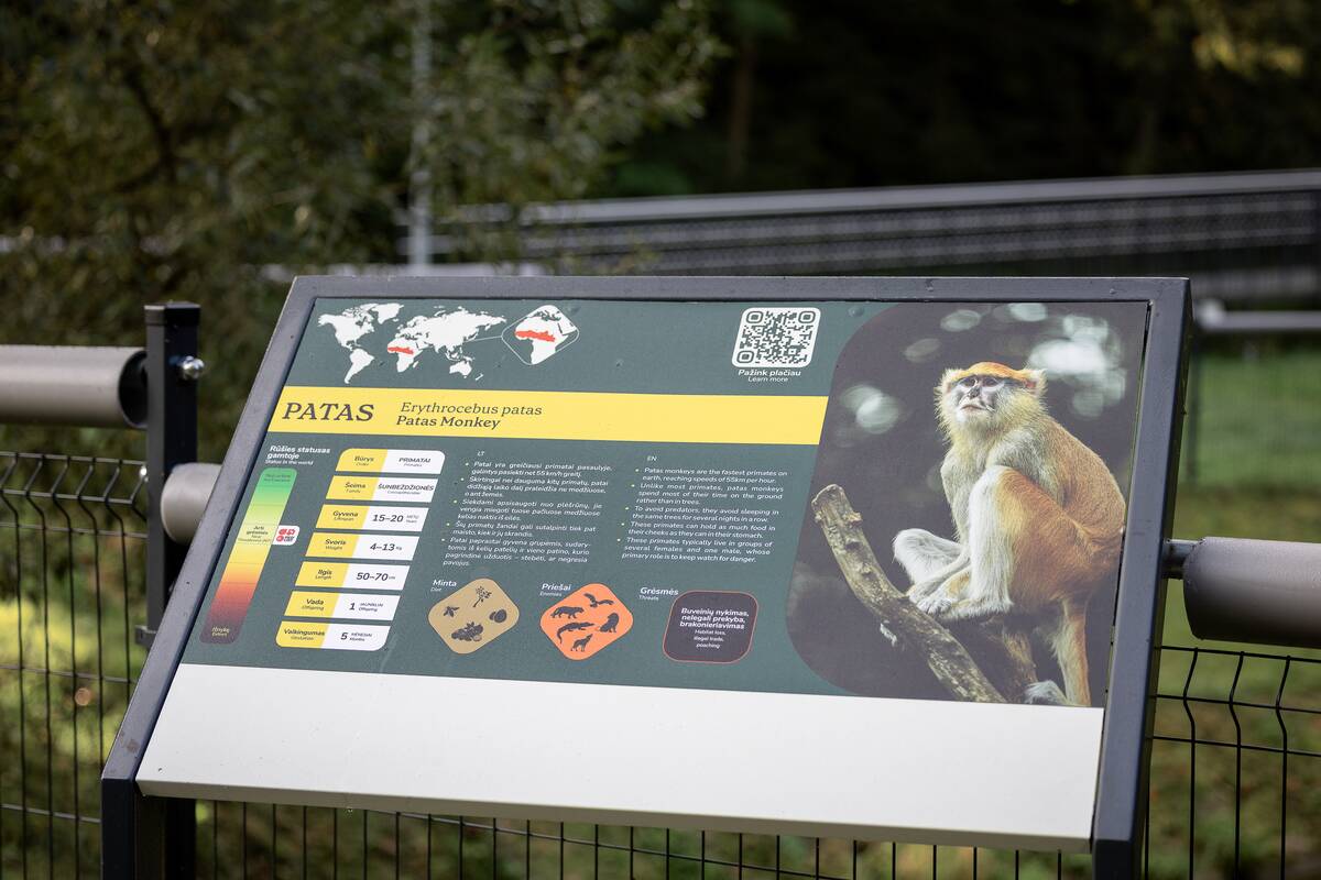 Lietuvos zoologijos sode pristatyti patai